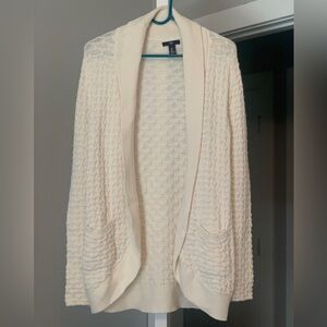 GAP Cream Cardigan Sweater Waterfall Front